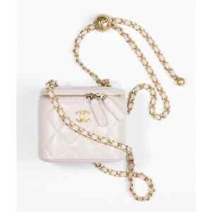 Chanel 21B Mini Purple Vanity Chain Gold Coco Pearl Crush Shoulder Crossbody Bag